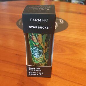 Starbucks Tropical Yellow/Green Brazil Farm Rio Cold Cup Ketchain LimitedEdition